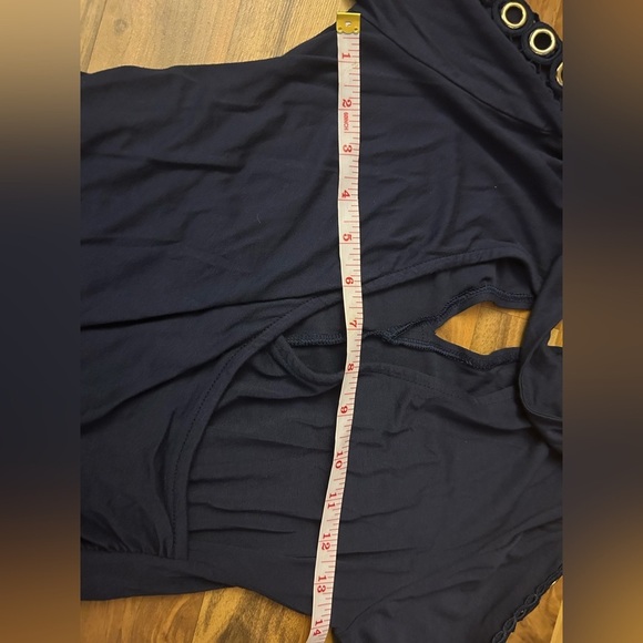 Black Long Sleeve Top with Grommet Details - Picture 4 of 4